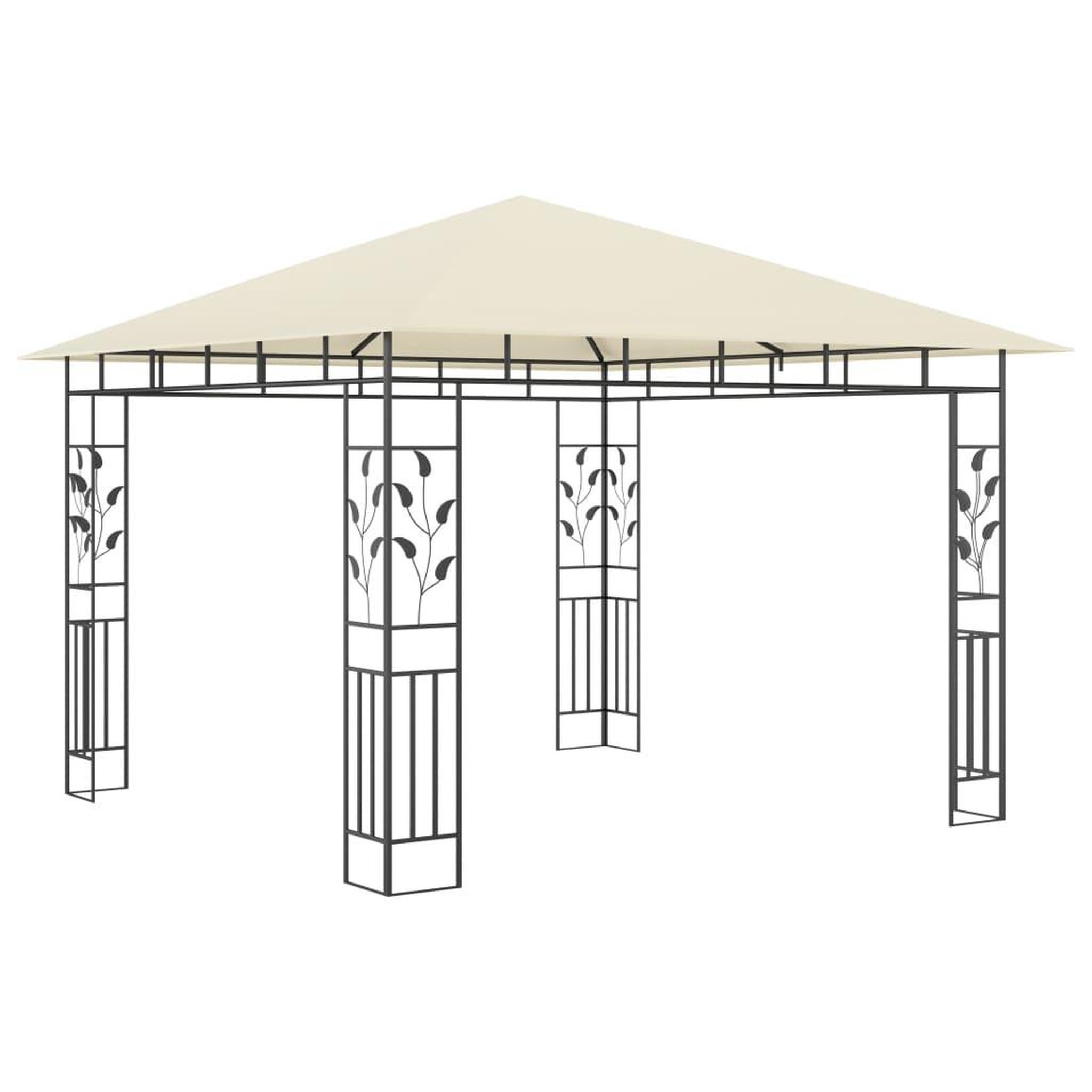 Voir la diapositive 5 : VIDAXL Tonnelle avec moustiquaire et lumieres LED 3x3x2,73 m Creme