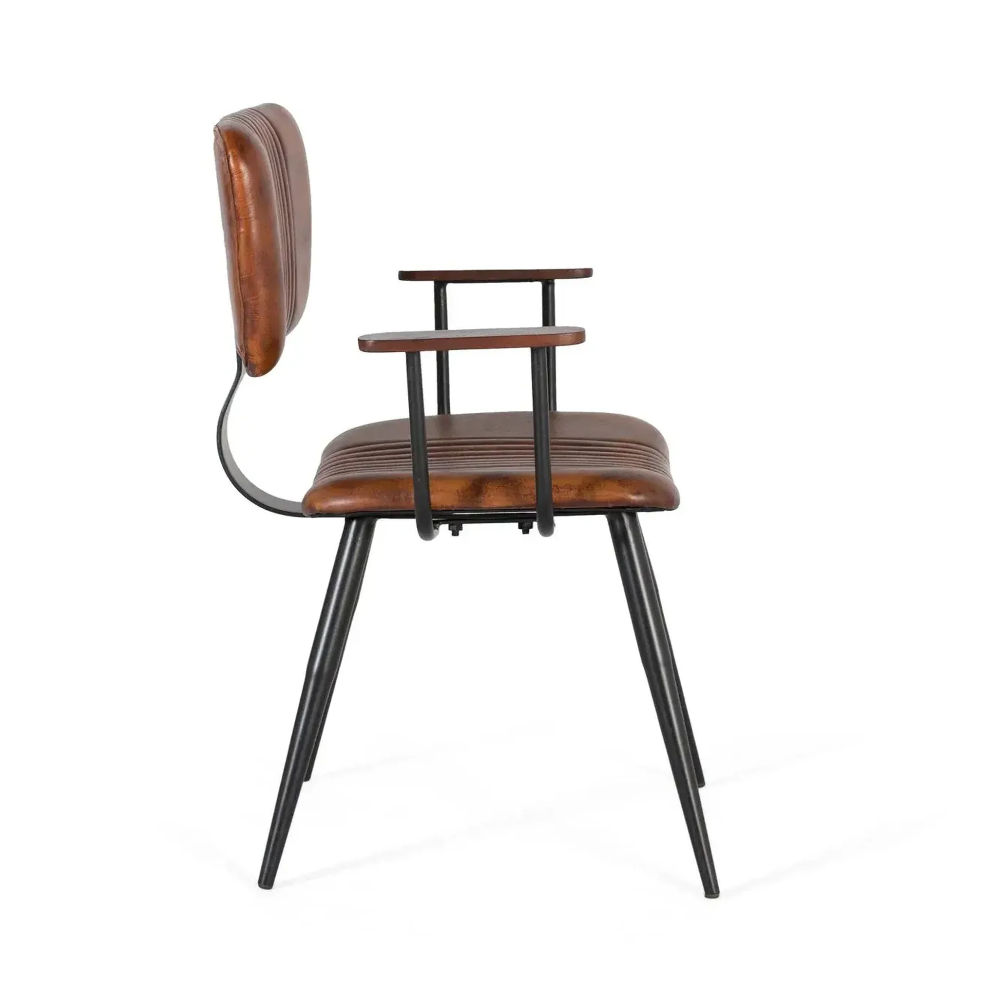 Voir la diapositive 3 : GINER Y COLOMER SL Lot de 2 chaises de cuir bovina 57 cm style vintage industriel