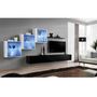 Voir la diapositive 2 : Paris Prix Meuble TV Mural Design  Switch XX  330cm Noir & Blanc
