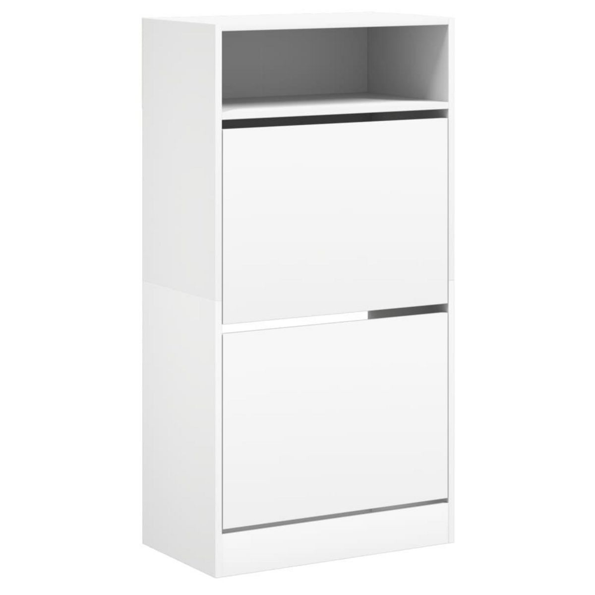 VIDAXL Armoire a chaussures blanc 60x34x116 cm bois d'ingenierie