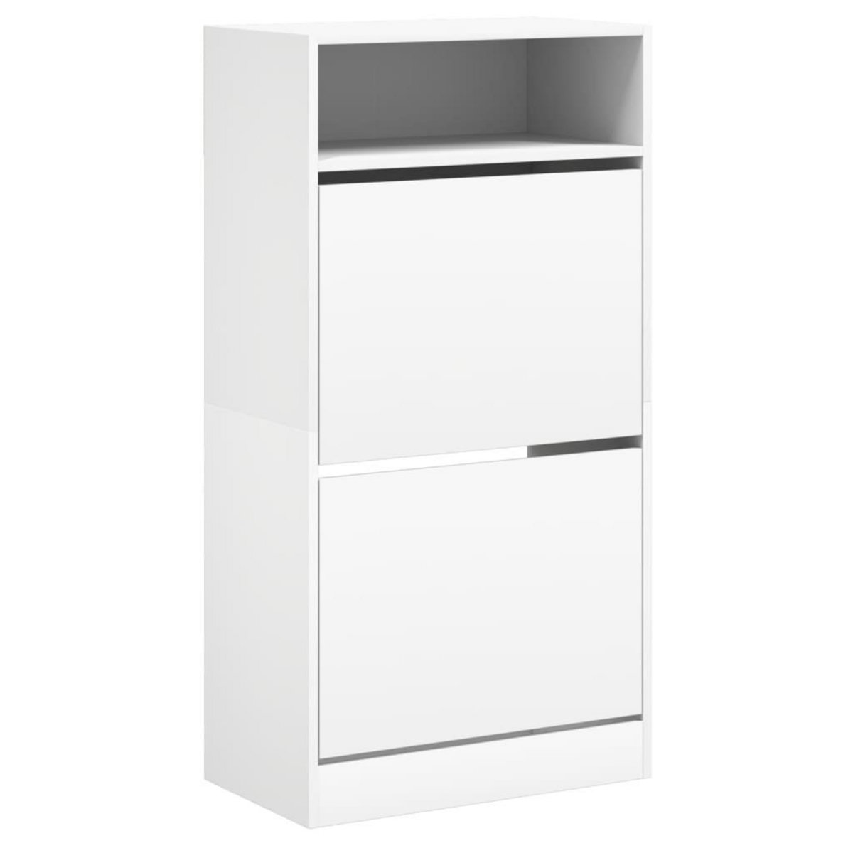 VIDAXL Armoire a chaussures blanc 60x34x116 cm bois d'ingenierie