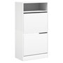 Voir la diapositive 4 : VIDAXL Armoire a chaussures blanc 60x34x116 cm bois d'ingenierie