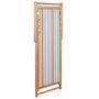 Voir la diapositive 4 : VIDAXL Chaise pliable de plage Tissu et cadre en bois Multicolore