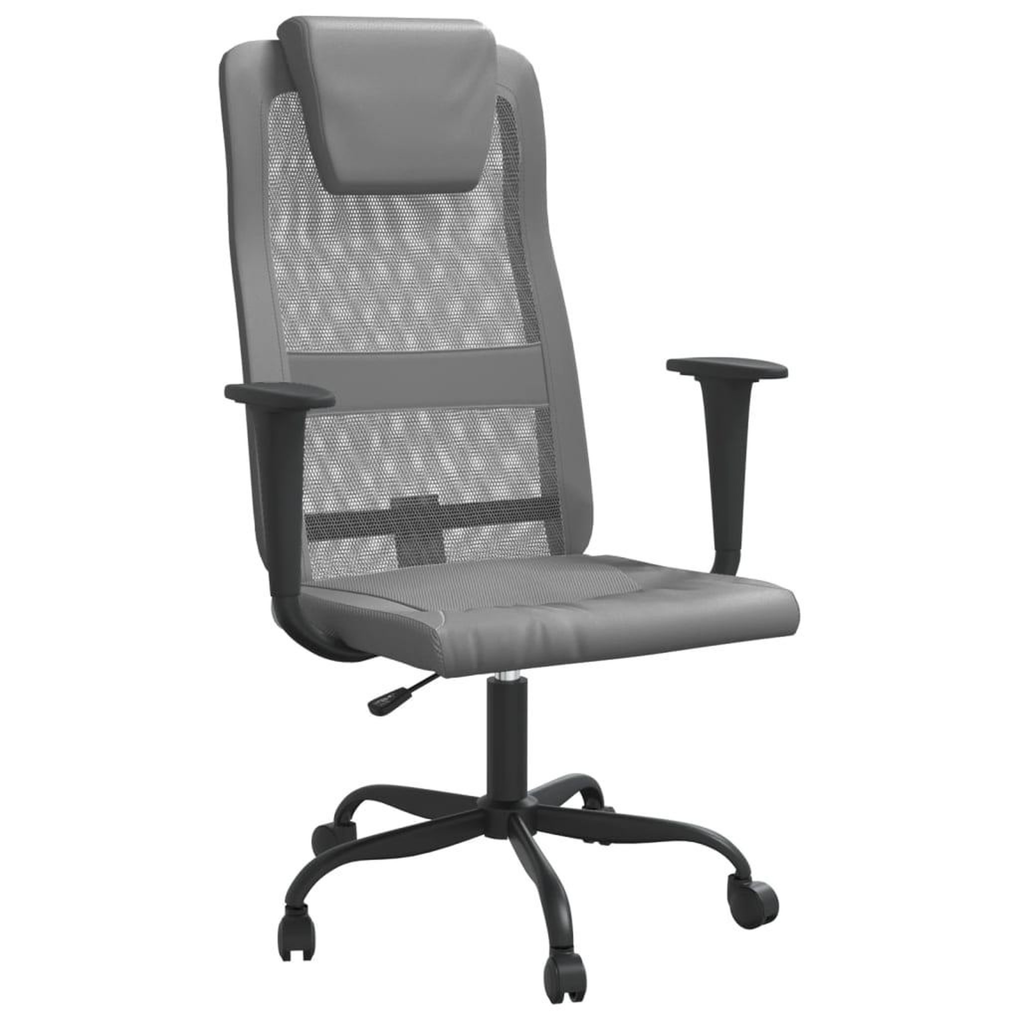 Voir la diapositive 2 : VIDAXL Chaise de bureau reglable en hauteur gris