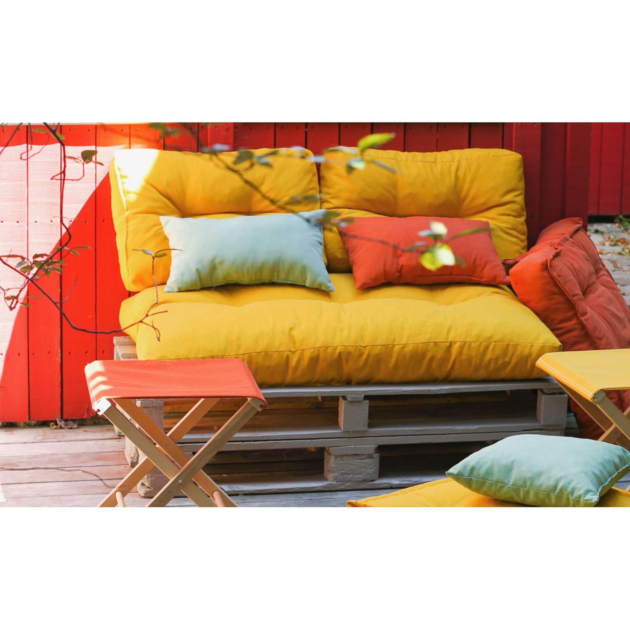 Voir la diapositive 1 : Jardin Privé Ensemble 3 coussins palette premium 1200x1800x100cm curcuma COLORS