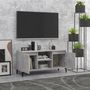 Voir la diapositive 3 : VIDAXL Meuble TV avec pieds en metal Gris beton 103,5x35x50 cm