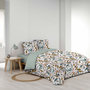 Voir la diapositive 3 : Douceur d'Intérieur Housse de couette 240x220 + 2 taies imprimées feuillages