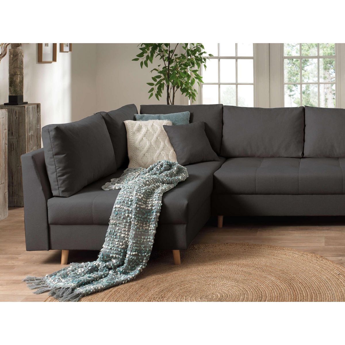 LISA DESIGN Rune - canapé panoramique - 7 places - style scandinave - gauche