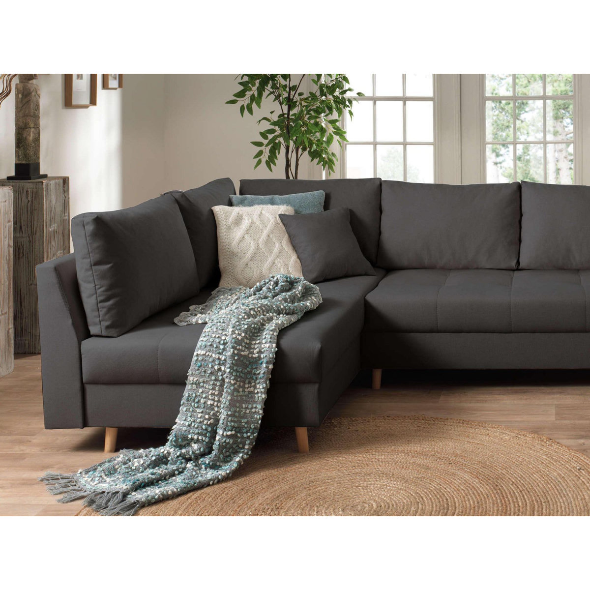 LISA DESIGN Rune - canapé panoramique - 7 places - style scandinave - gauche