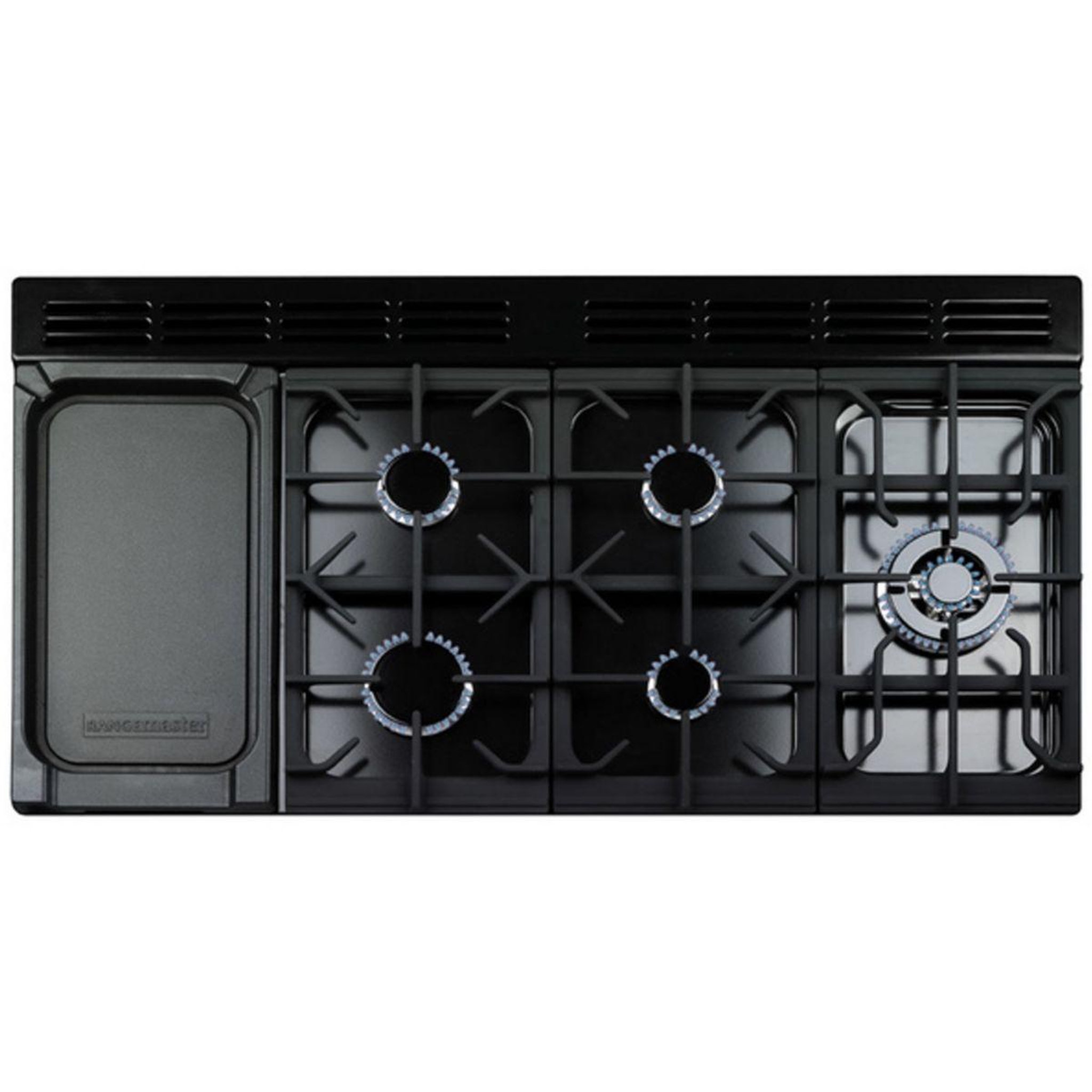 Voir la diapositive 4 : Falcon Piano de cuisson mixte delux110 mixt noir laiton