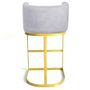 Voir la diapositive 4 : Paris Prix Chaise de Bar Velours Design  Noemy  100cm Argent