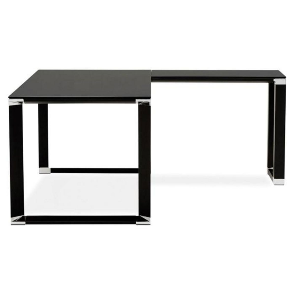 Paris Prix Bureau d'Angle Design  Hovik  Verre Noir