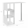 Voir la diapositive 4 : ID MARKET Table haute de bar bistrot KARL 2 personnes blanc