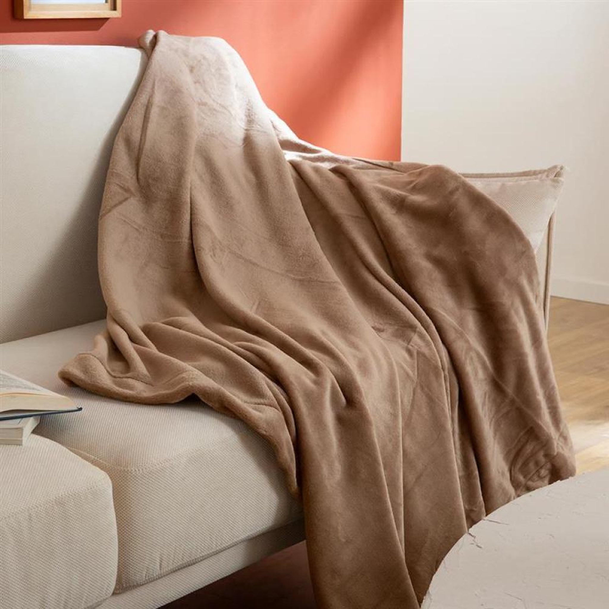 Voir la diapositive 5 : DODO Plaid Beige Dodo Toucher Ultra Doux 130x170