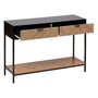 Voir la diapositive 4 : FIVE Console 2 tiroirs en bois et métal CHEVRONS - Beige et noir