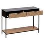 Voir la diapositive 4 : FIVE Console 2 tiroirs en bois et métal CHEVRONS - Beige et noir