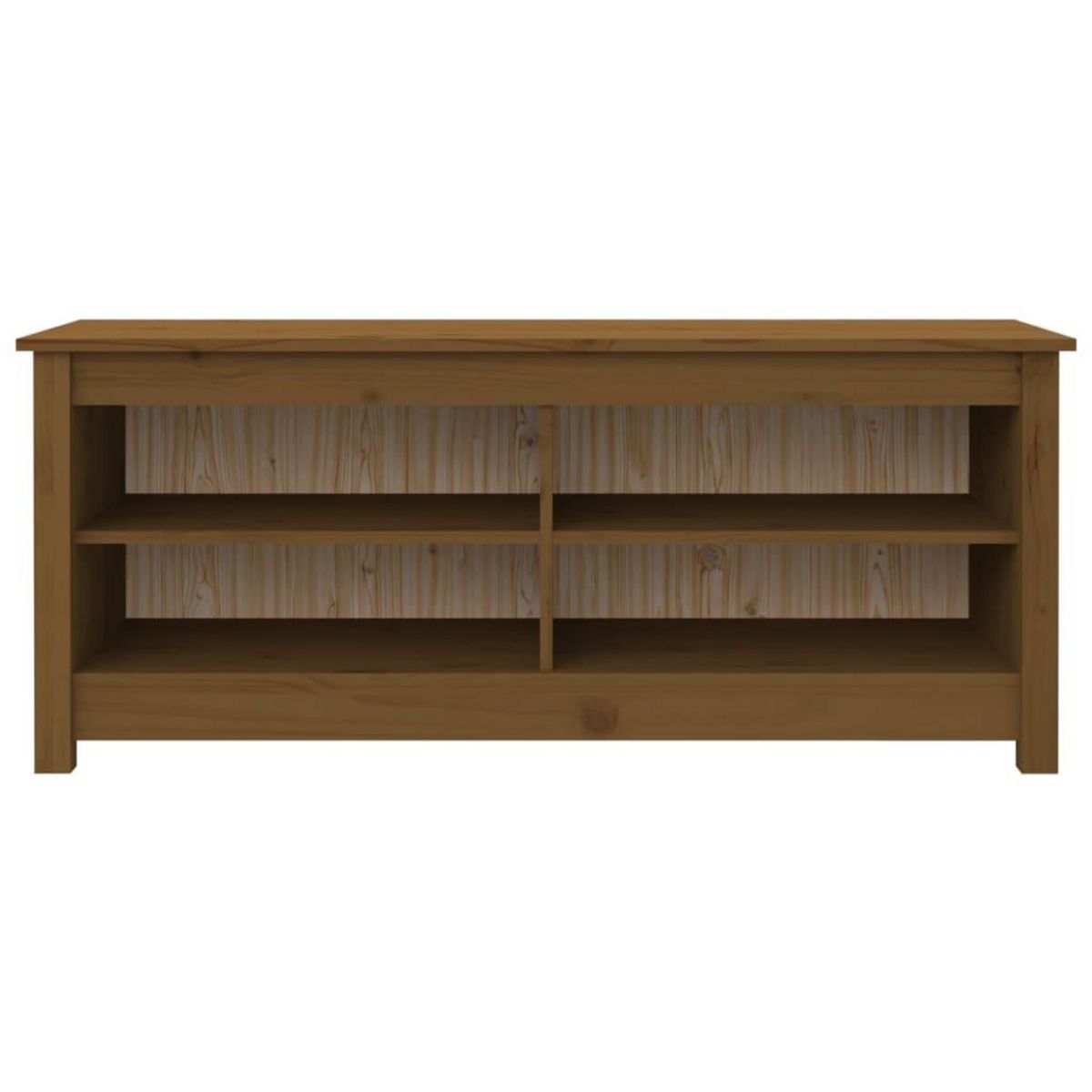 VIDAXL Banc a chaussures Marron miel 110x38x45,5 cm Pin massif