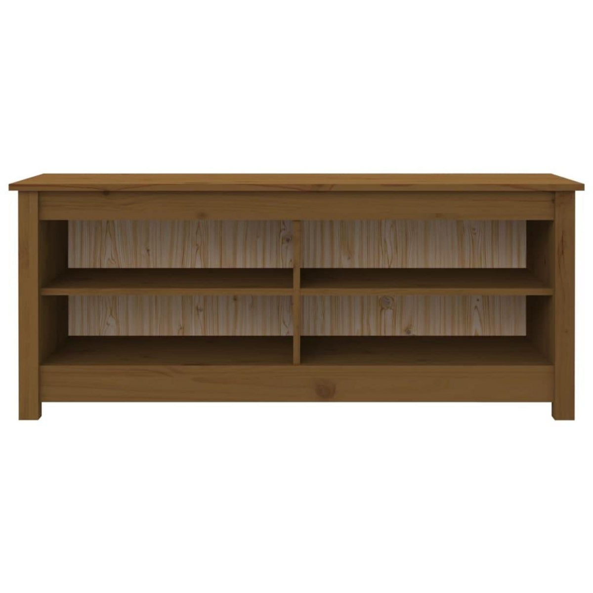 VIDAXL Banc a chaussures Marron miel 110x38x45,5 cm Pin massif