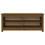 Voir la diapositive 3 : VIDAXL Banc a chaussures Marron miel 110x38x45,5 cm Pin massif