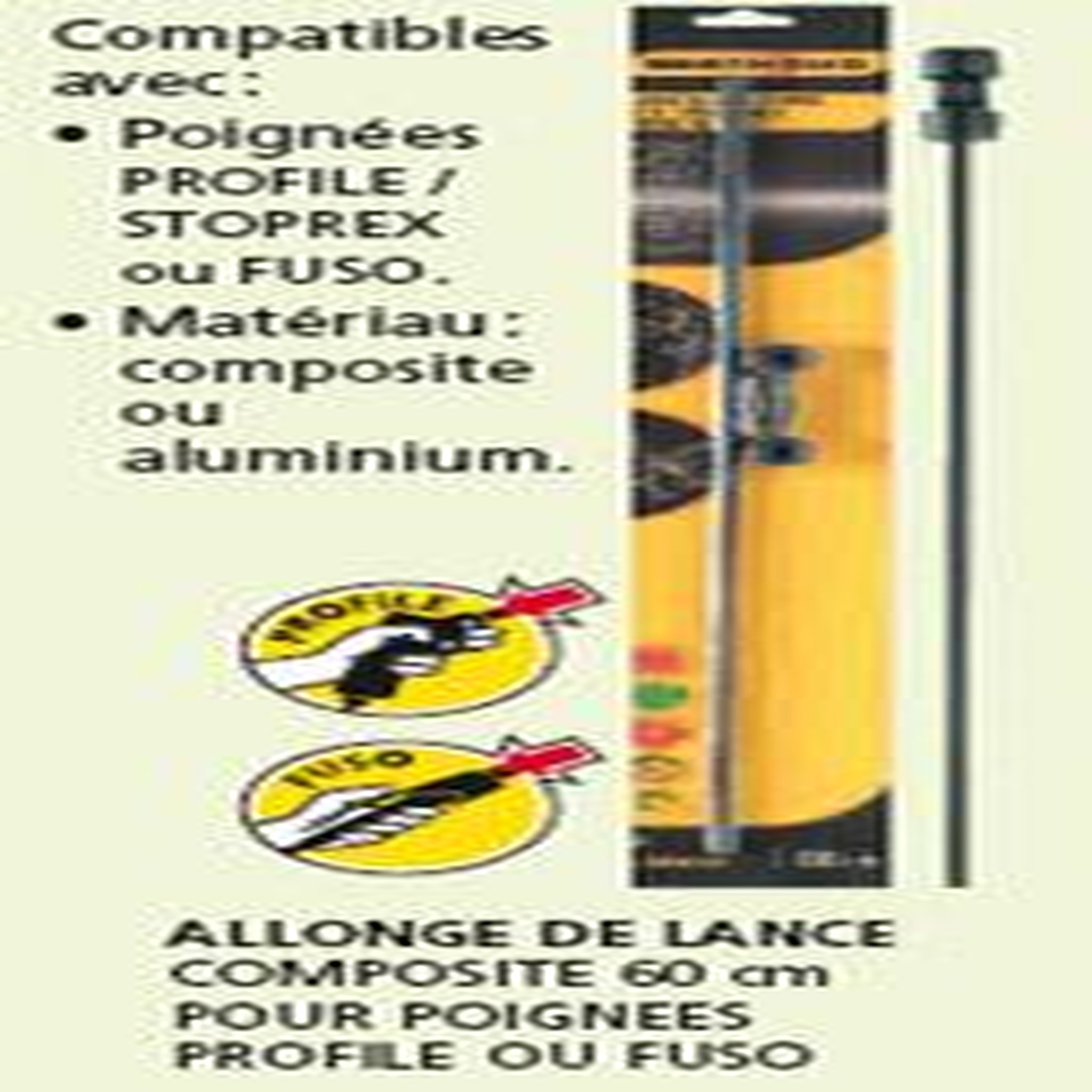 Berthoud Allonge de lance composite 0,60 profile
