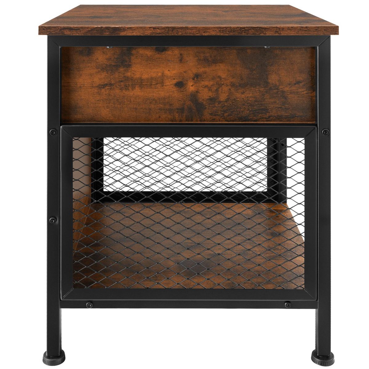 tectake Table de chevet Style industriel 45 x 46 x 555 cm