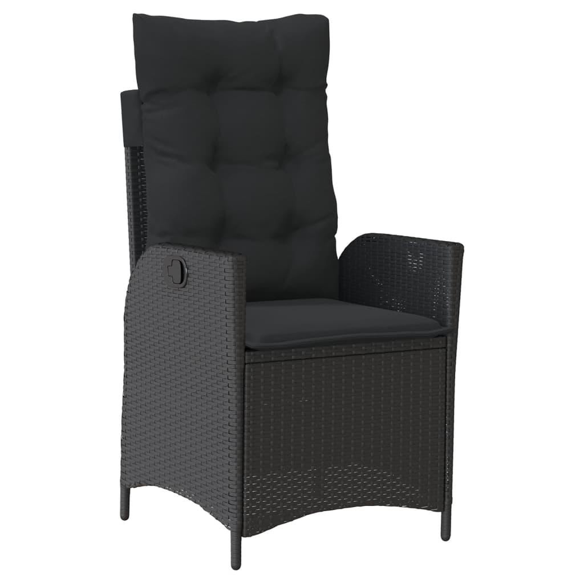 Voir la diapositive 3 : VIDAXL Ensemble a manger de jardin coussins 5pcs Noir Resine tressee