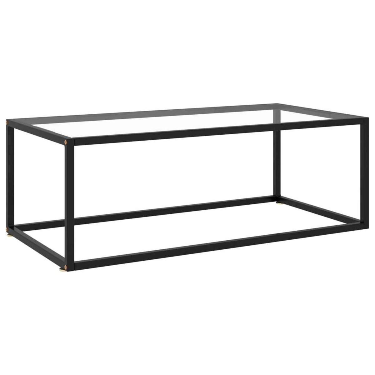 VIDAXL Table basse Noir avec verre trempe 100x50x35 cm