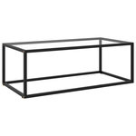 VIDAXL Table basse Noir avec verre trempe 100x50x35 cm