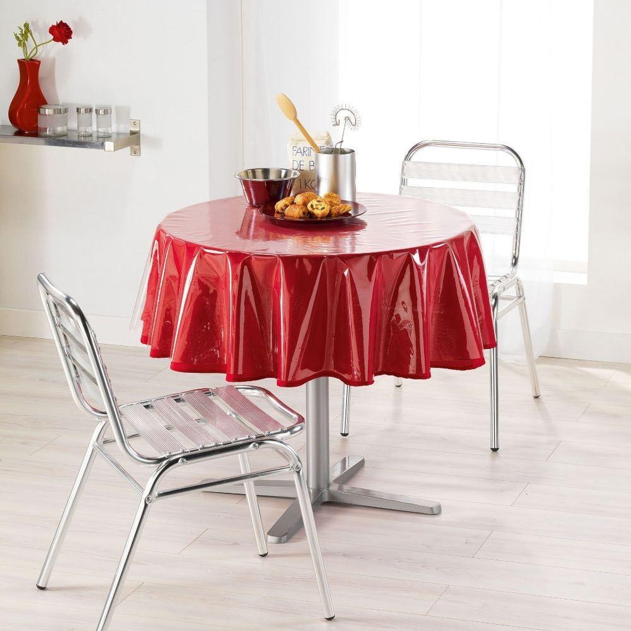 Douceur d'Intérieur Nappe ronde 140cm Cristal transparent