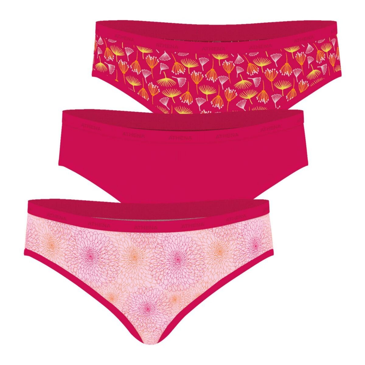 Athena Lot de 3 slips femme Ecopack Mode
