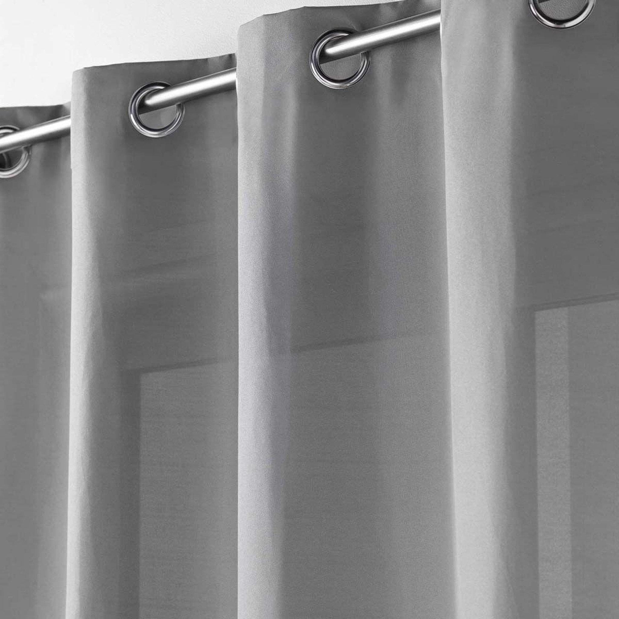 Voir la diapositive 2 : Douceur d'Intérieur Rideau à oeillets  absolu  140x260cm gris