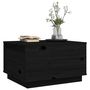 Voir la diapositive 4 : VIDAXL Table basse Noir 60x50x35 cm Bois massif de pin