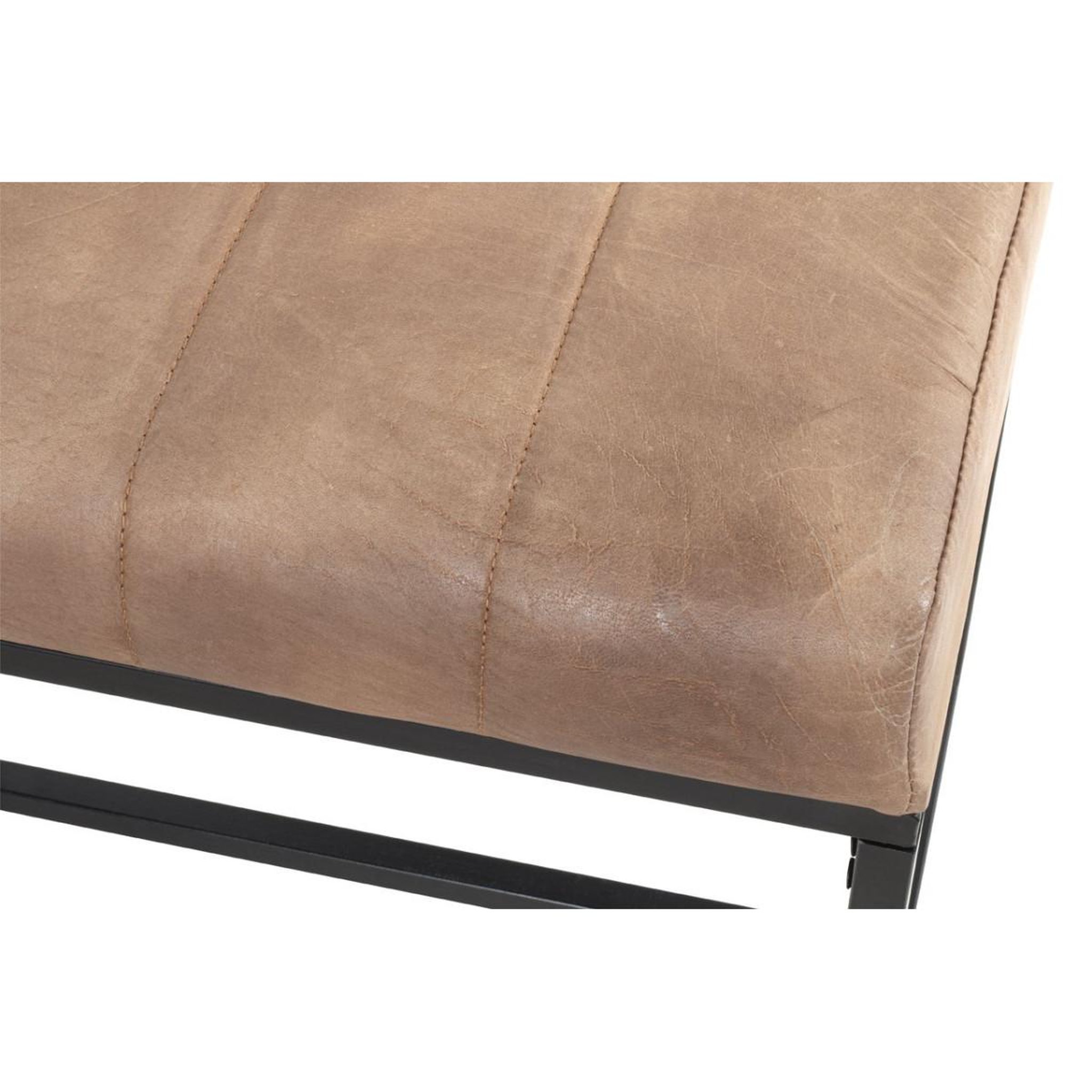 Voir la diapositive 4 : Paris Prix Banc en cuir design  rida  100cm marron & noir