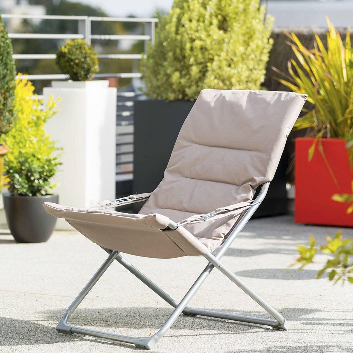 HESPERIDE Fauteuil relax de jardin pliable Milos - 3 Positions