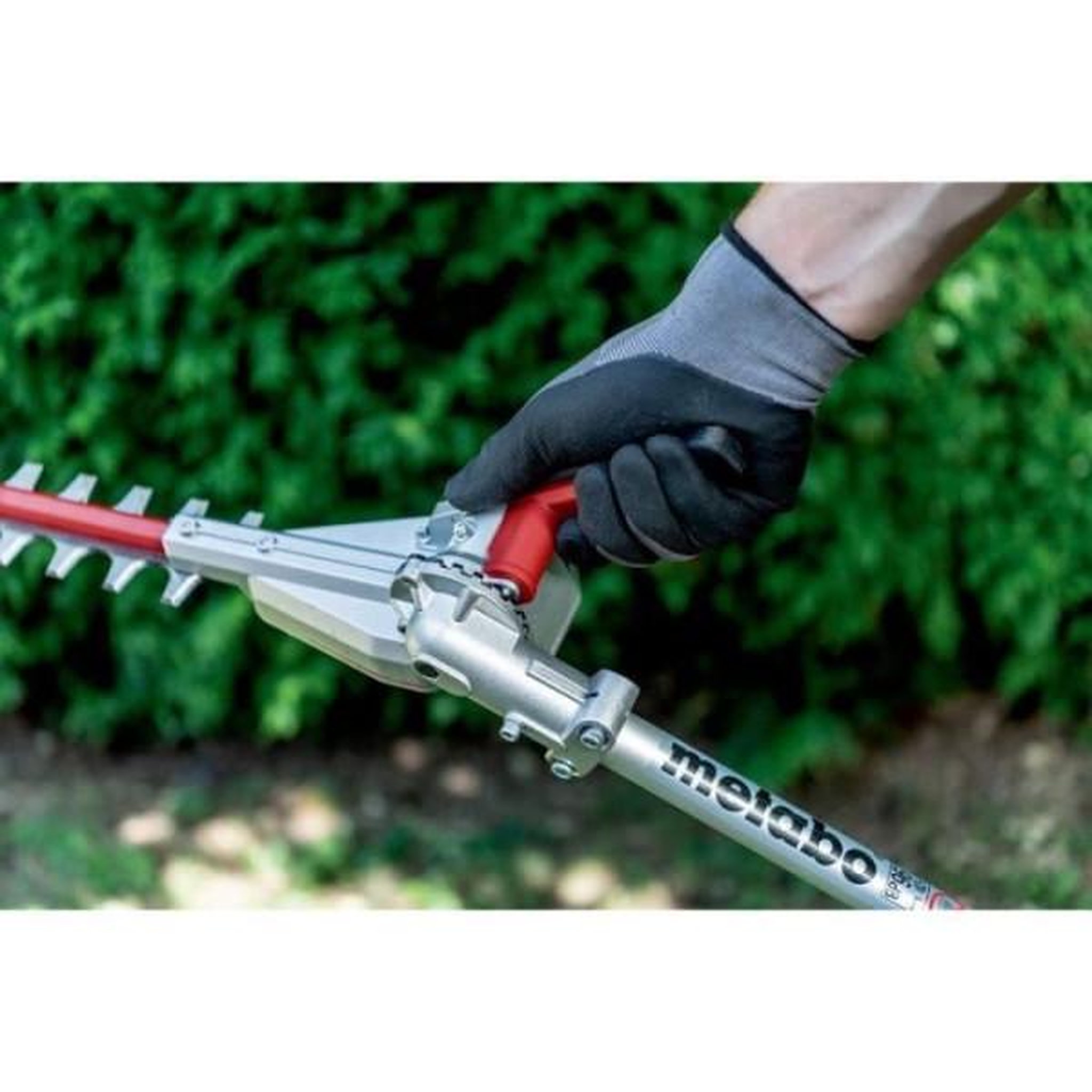 Voir la diapositive 3 : METABO Fourreau de protection pour taille-haie - METABO - MA-HS 50 - 18 V - Coupe haute précision - Fixation rapide