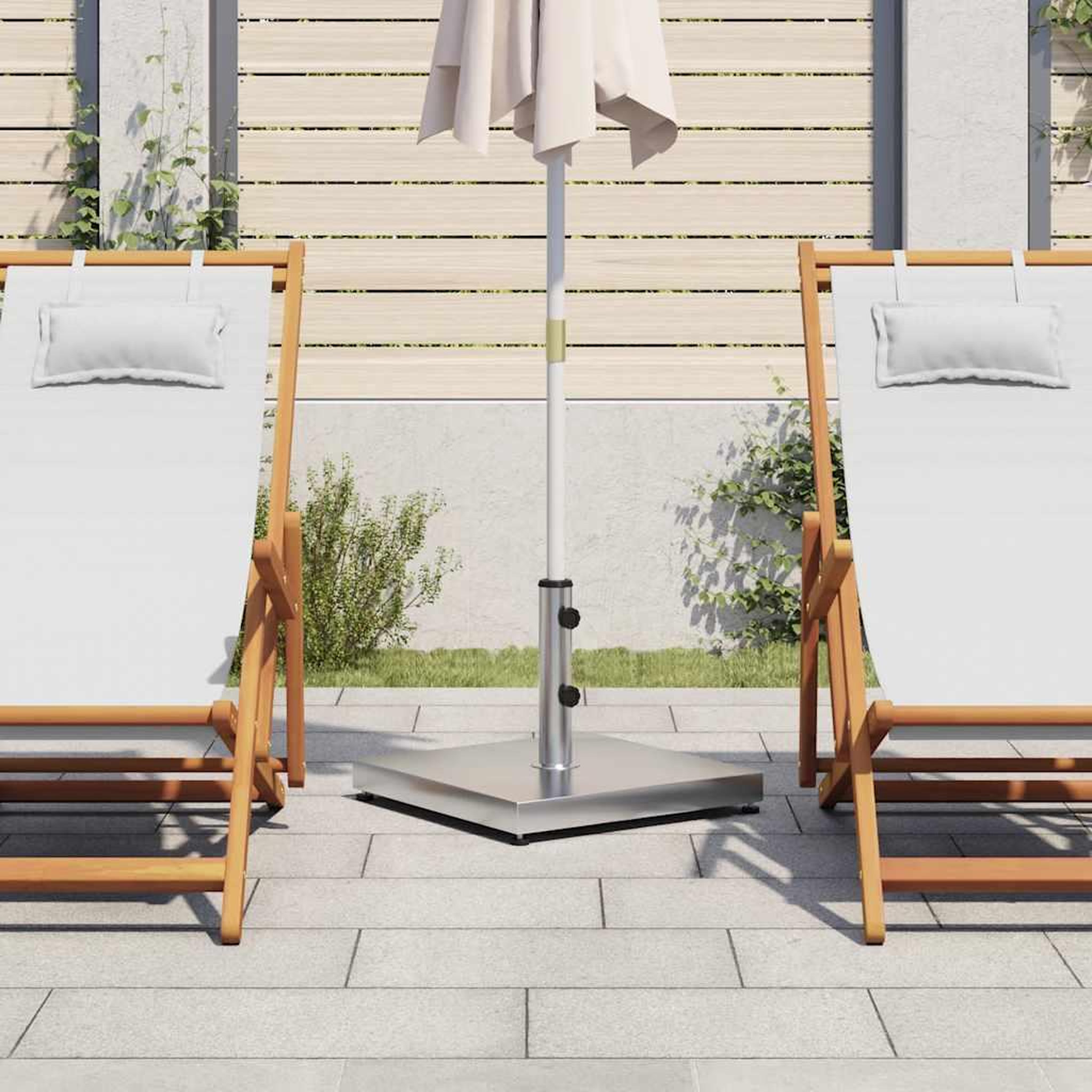 Voir la diapositive 3 : VIDAXL Base de parasol pour mats Ø32/38/48 mm 28 kg carre