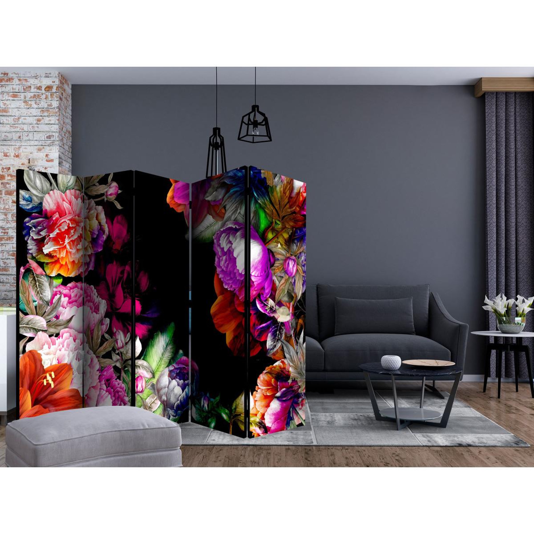 Voir la diapositive 2 : Paris Prix Paravent 5 volets  warm tones of summer  172x225cm