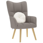 VIDAXL Chaise de relaxation Taupe Tissu