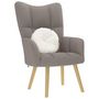 Voir la diapositive 1 : VIDAXL Chaise de relaxation Taupe Tissu
