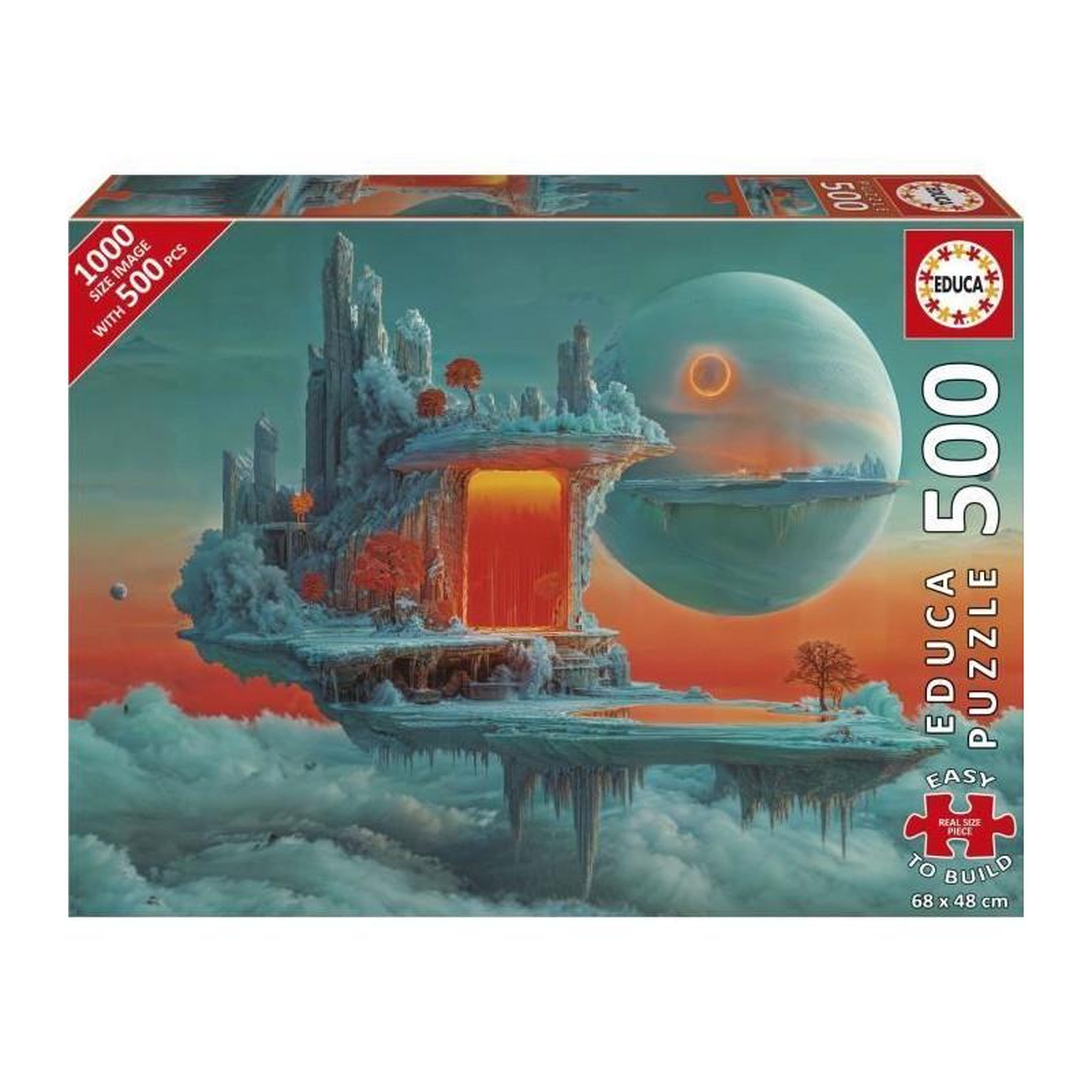 EDUCA Puzzle 500 pièces – Planète de Feu et de Glace – Univers fantastique – 68 x 48 cm – Dès 10 ans – Educa