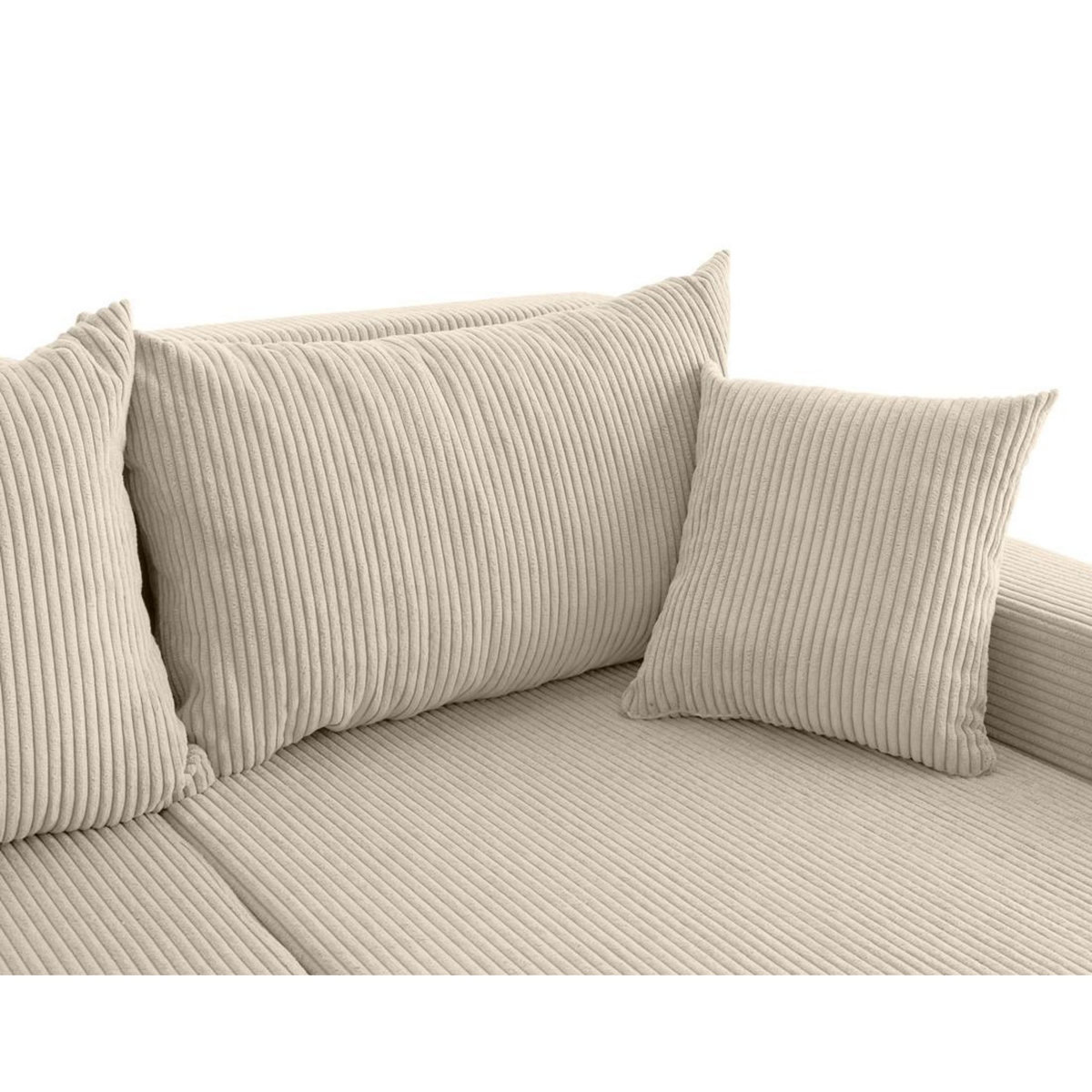 BEST MOBILIER Valos - canapé panoramique en u - 7 places - convertible avec coffres - en velours côtelé