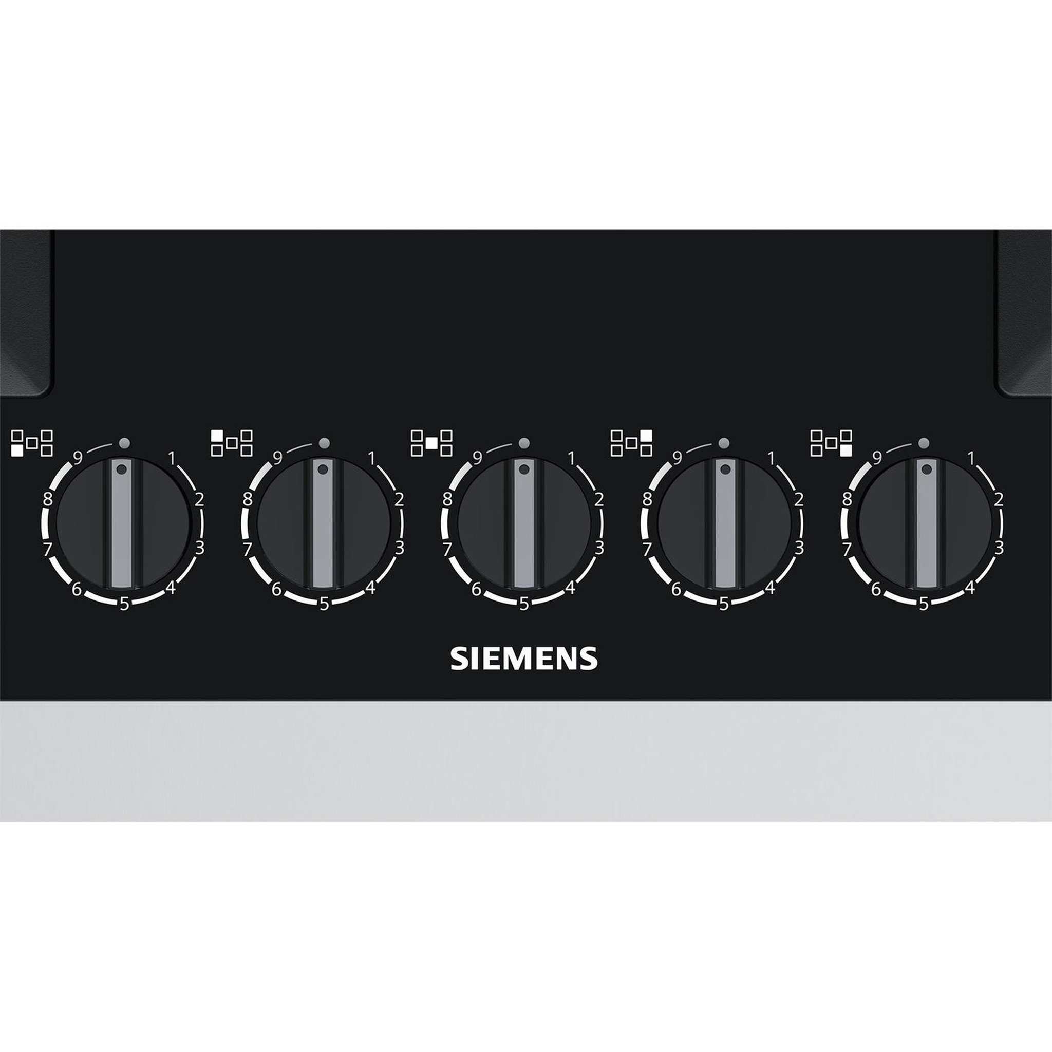 Voir la diapositive 6 : Siemens Table verre gaz 75cm 5 feux noir - ep7a6qb20