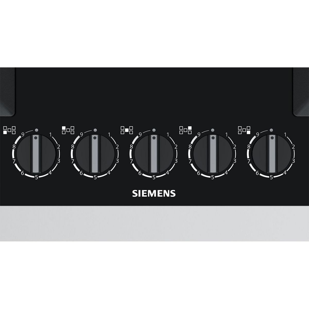 Siemens Table verre gaz 75cm 5 feux noir - ep7a6qb20