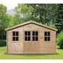 Voir la diapositive 2 : Habitat et Jardin Abri de jardin bois  Alex  - 20.20 m² - 4.80 x 4.00 x 2.39 m - 28 mm