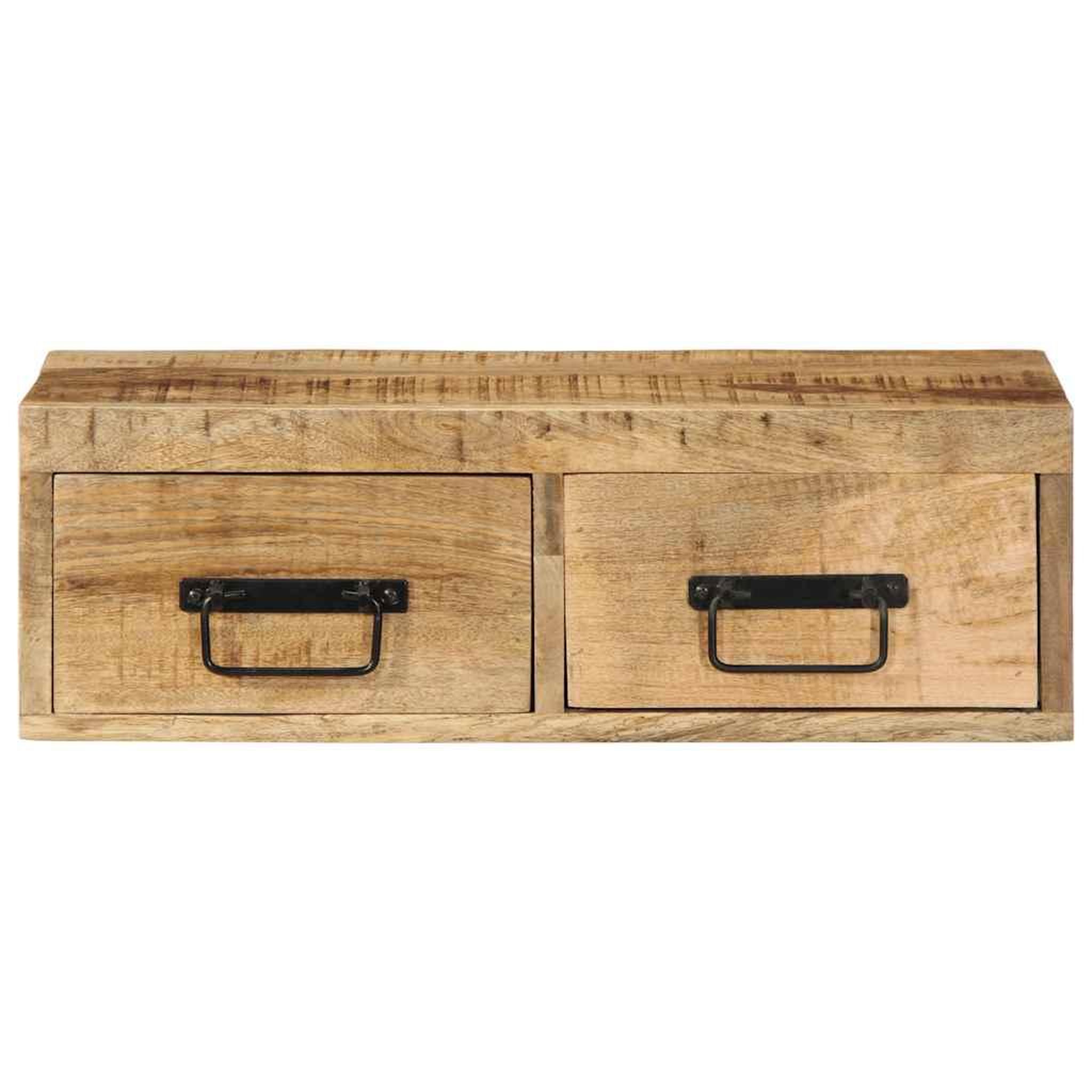 Voir la diapositive 5 : VIDAXL Meuble TV mural 60x30x19 cm bois massif de manguier brut