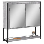 VIDAXL Armoire a miroir de salle de bain sonoma gris bois d'ingenierie
