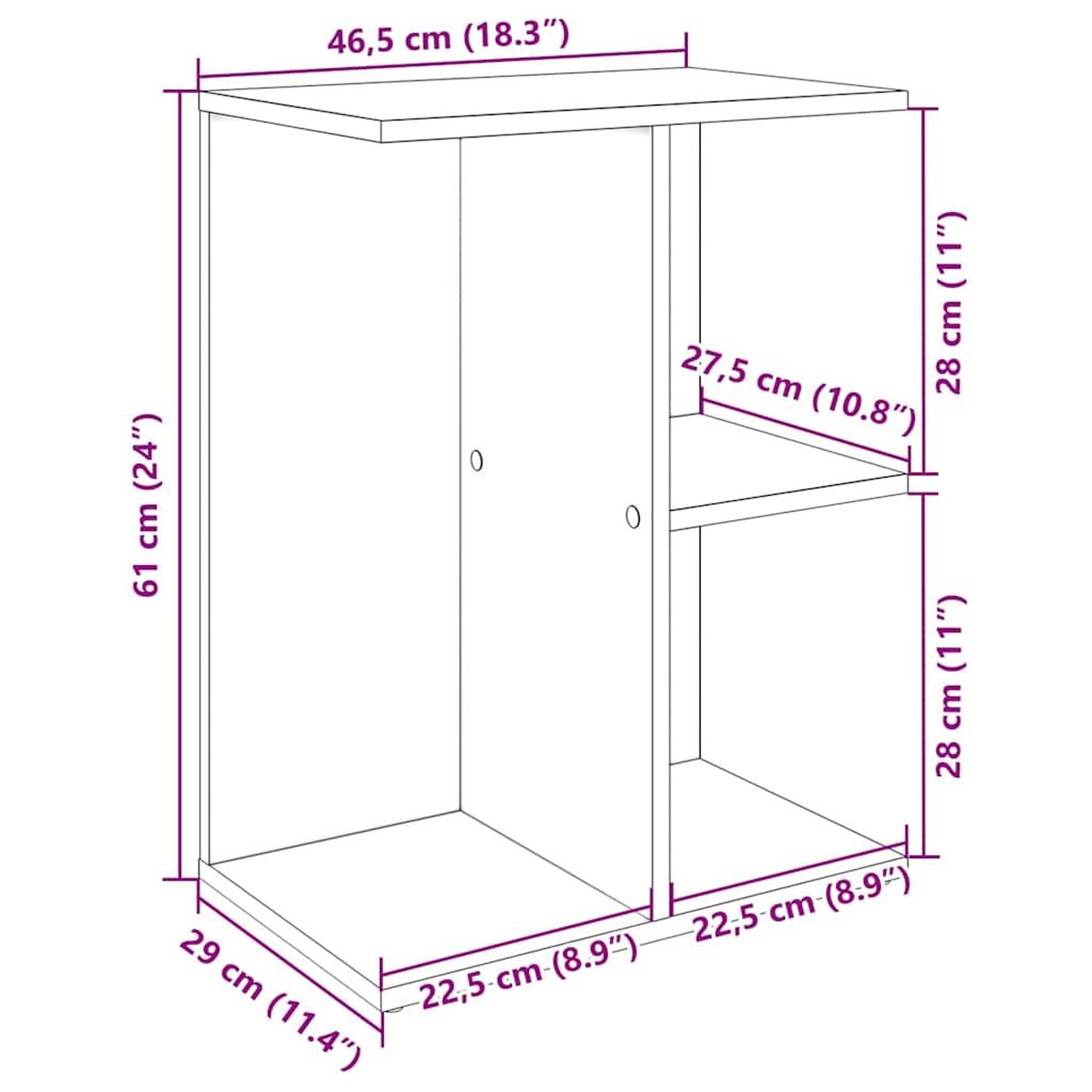 Voir la diapositive 6 : VIDAXL Tables de chevet 2 pcs sonoma gris bois d'ingenierie