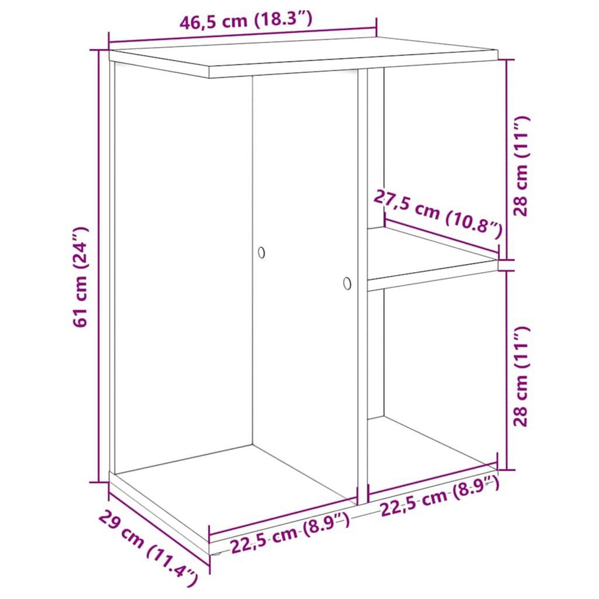 VIDAXL Tables de chevet 2 pcs sonoma gris bois d'ingenierie