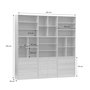 Voir la diapositive 4 : SWEEEK Kit étagère. bibliothèque décor bois blanc 9 éléments 100% modulable L 210 x P 35 x H 210cm - Kompo