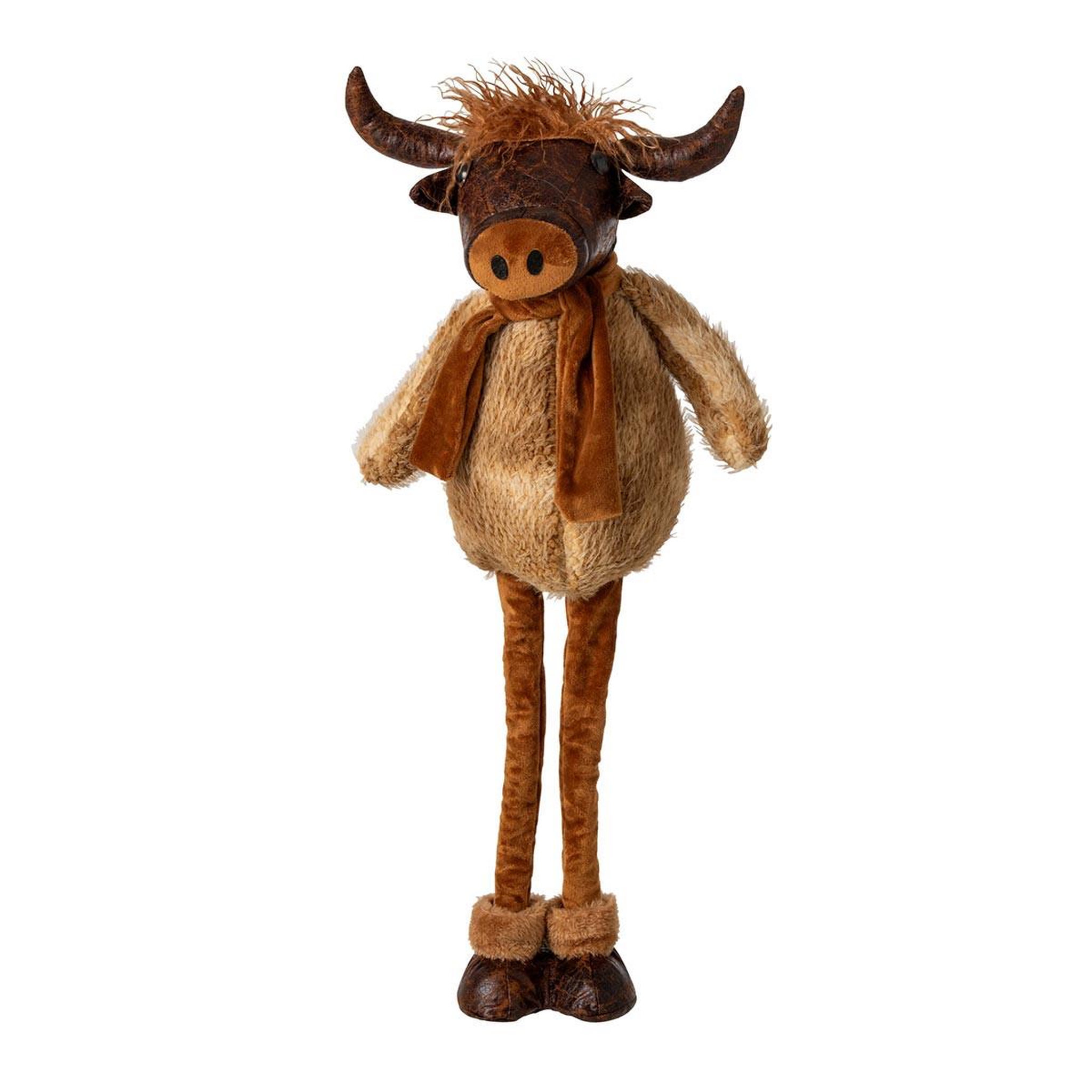 J-LINE Statue déco taureau  balthazar  68cm marron
